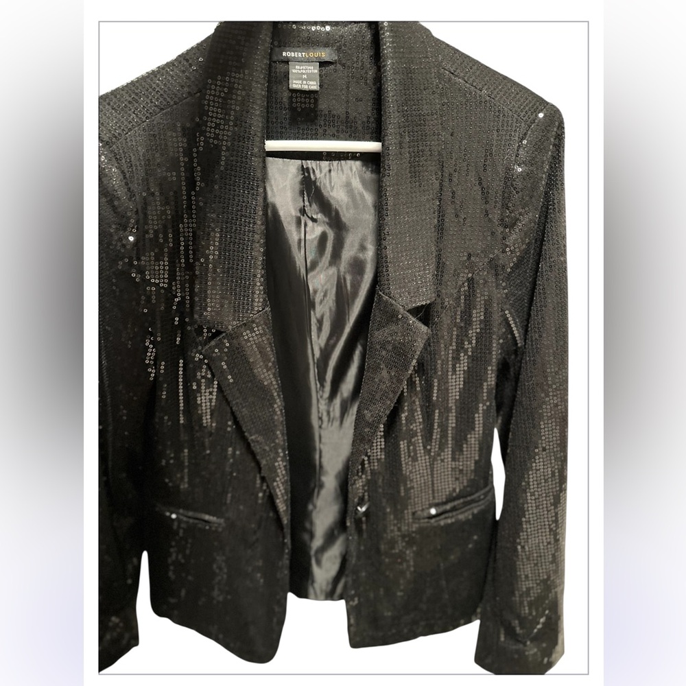 Black Sequin Blazer